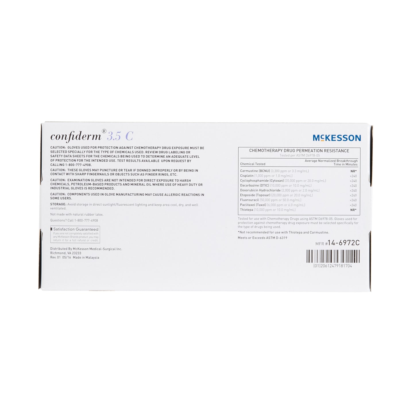 GLOVE, EXAM NTRL XS N/S CHEMO3.5C