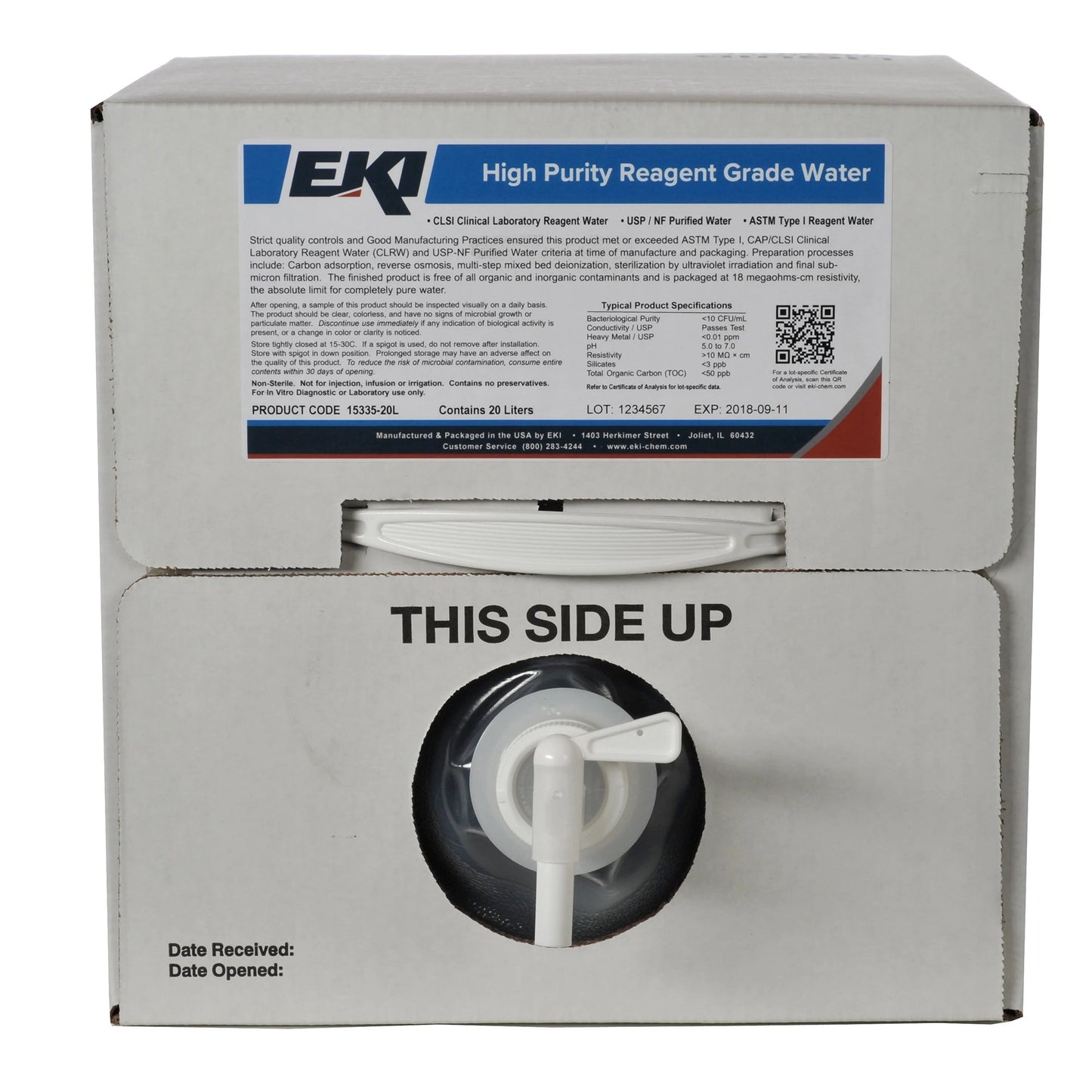 WATER, DEIONIZED 20LEKINDS
