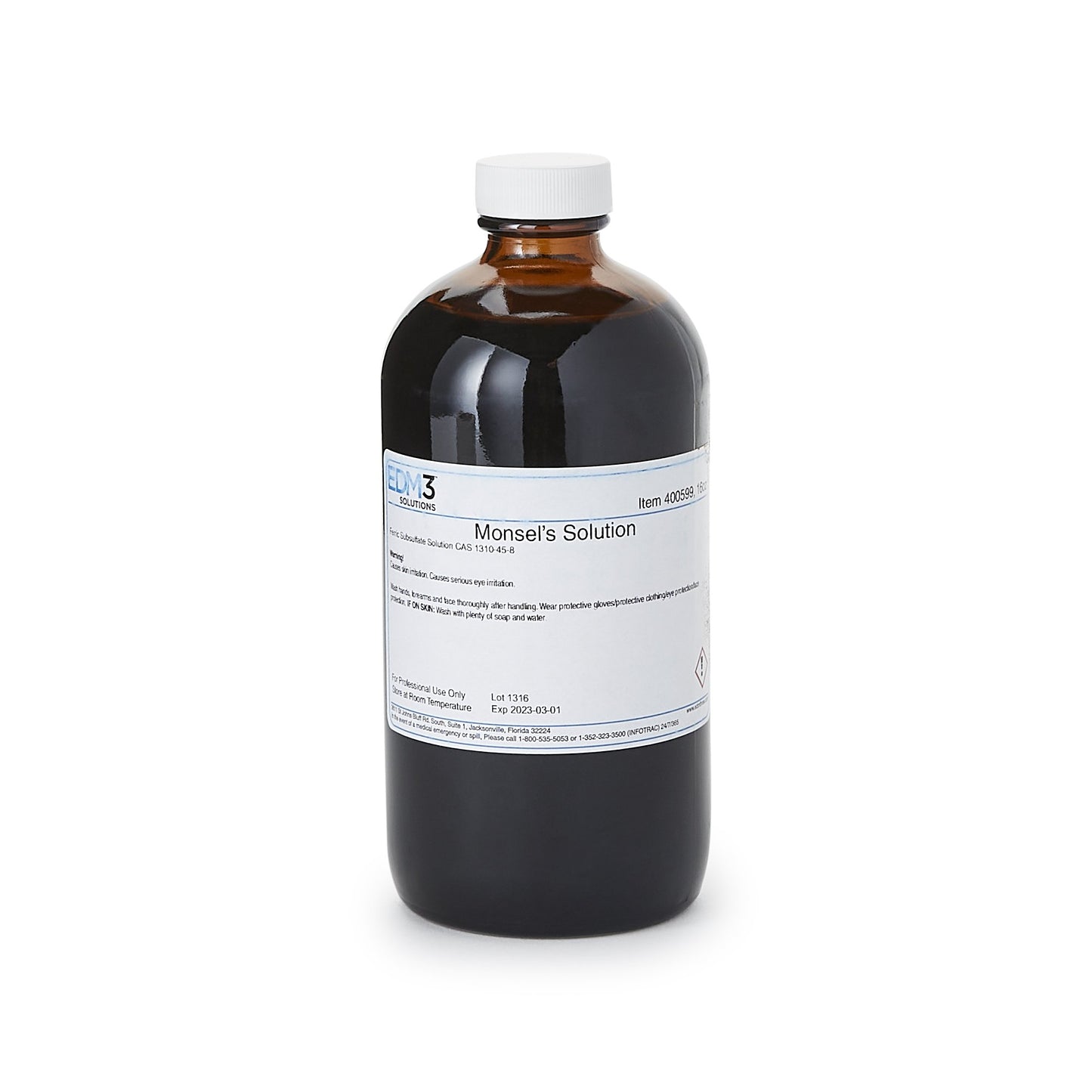 STAIN, MONSELS SOL AMBER GLASSBTL 500ML 16OZ BICINF