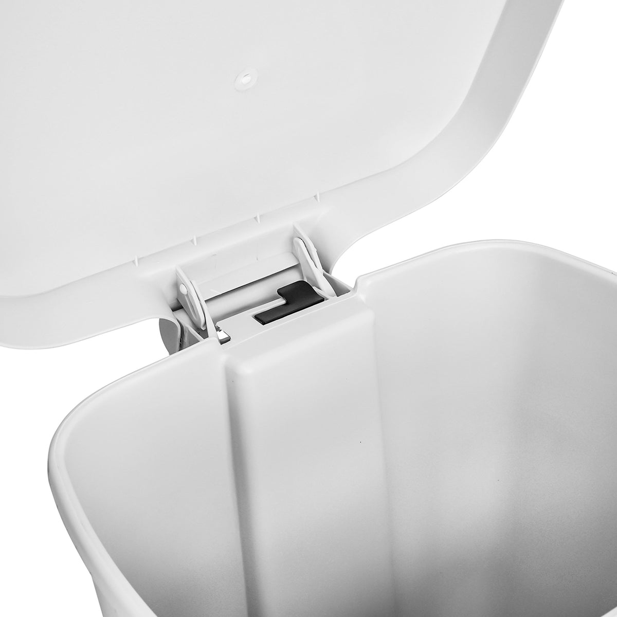 WASTECAN, STEP-ON RECTGL PLASWHT 52QT