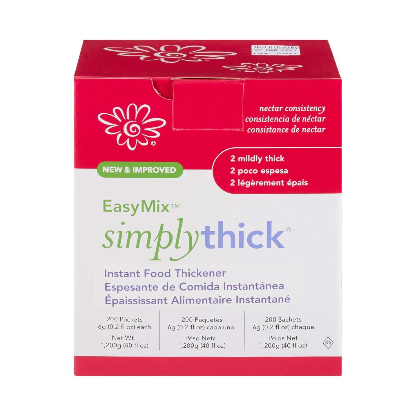 SIMPLY THICK, GEL NECTAR 6GM INDIVIDUAL PACKETS