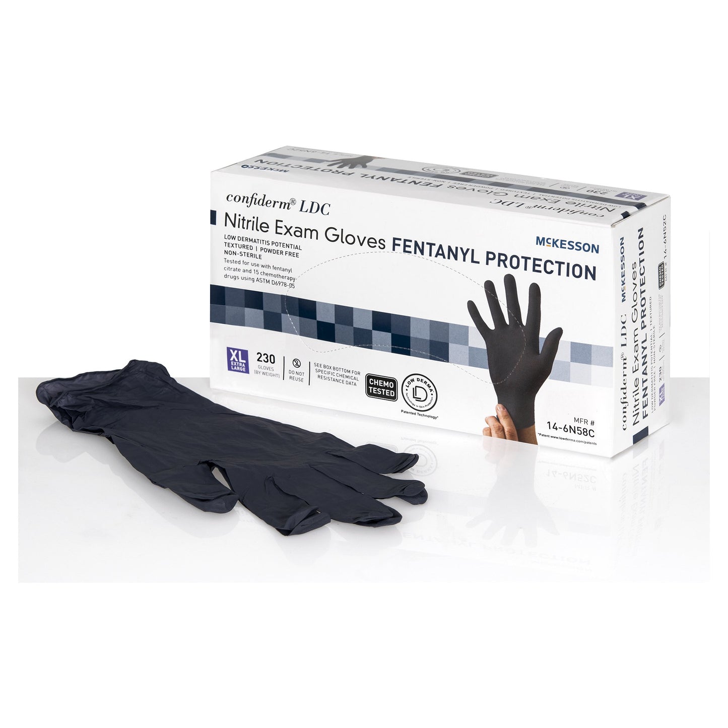 GLOVE, EXAM NTRL XL N/S CHEMOBLK LDC