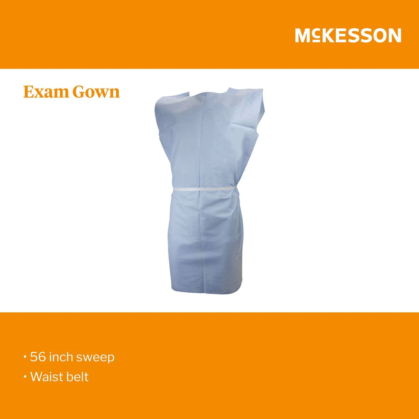 GOWN, EXAM T/P/T PED F/B OPN BLU 21X36