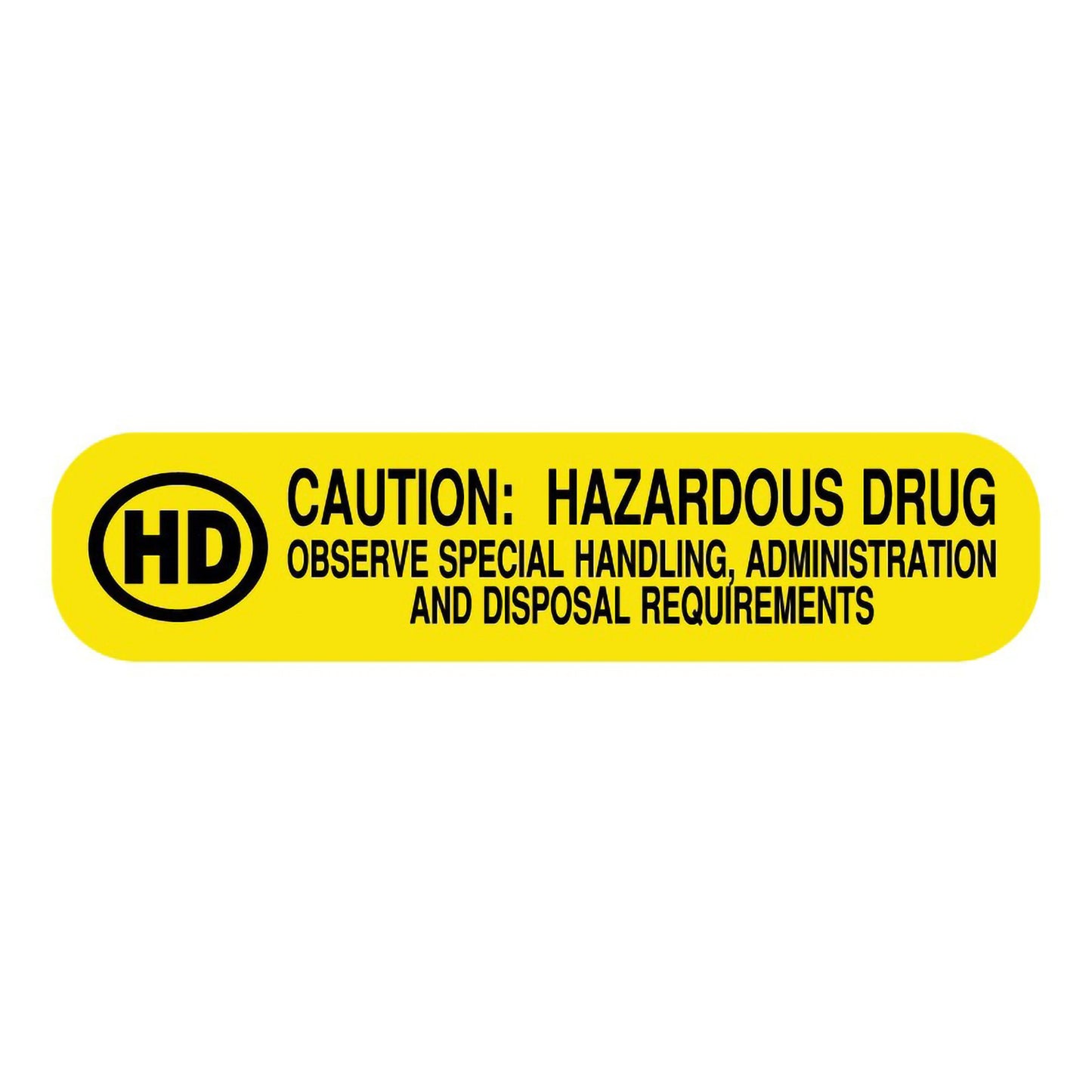 LABEL, MED INSTRUCTION HAZARDOUS DRUG YLW