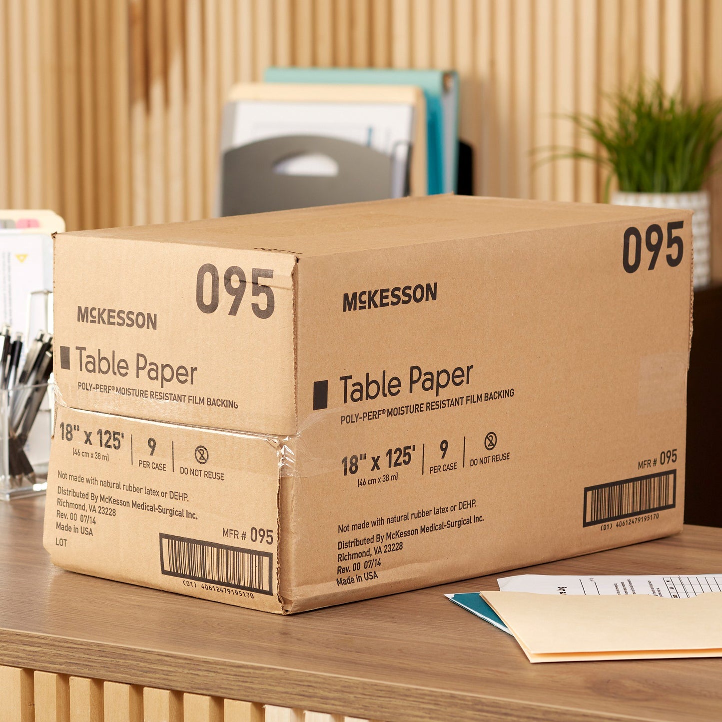 PAPER, TABLE POLY PERF WHT 18"X125'