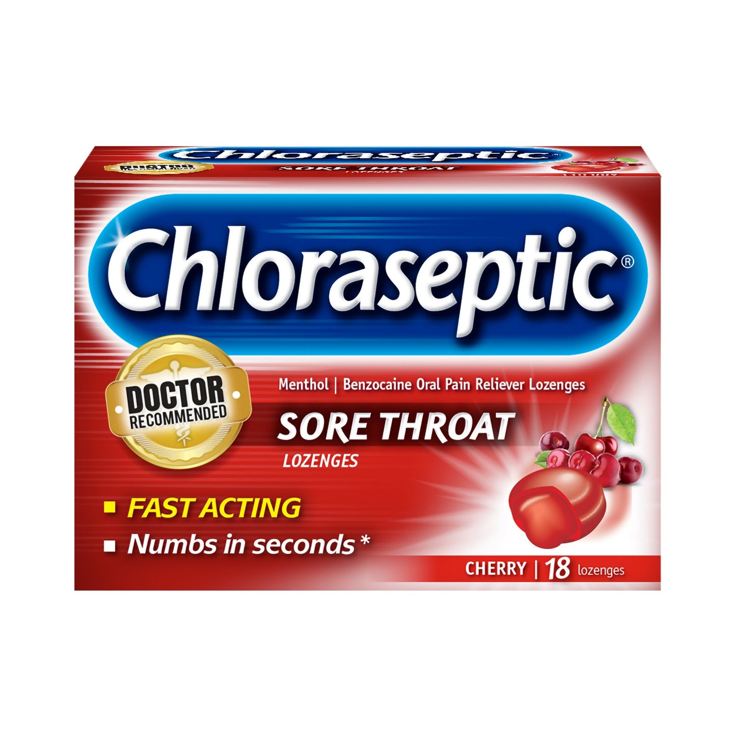 CHLORASEPTIC, LOZ CHERRY9PG
