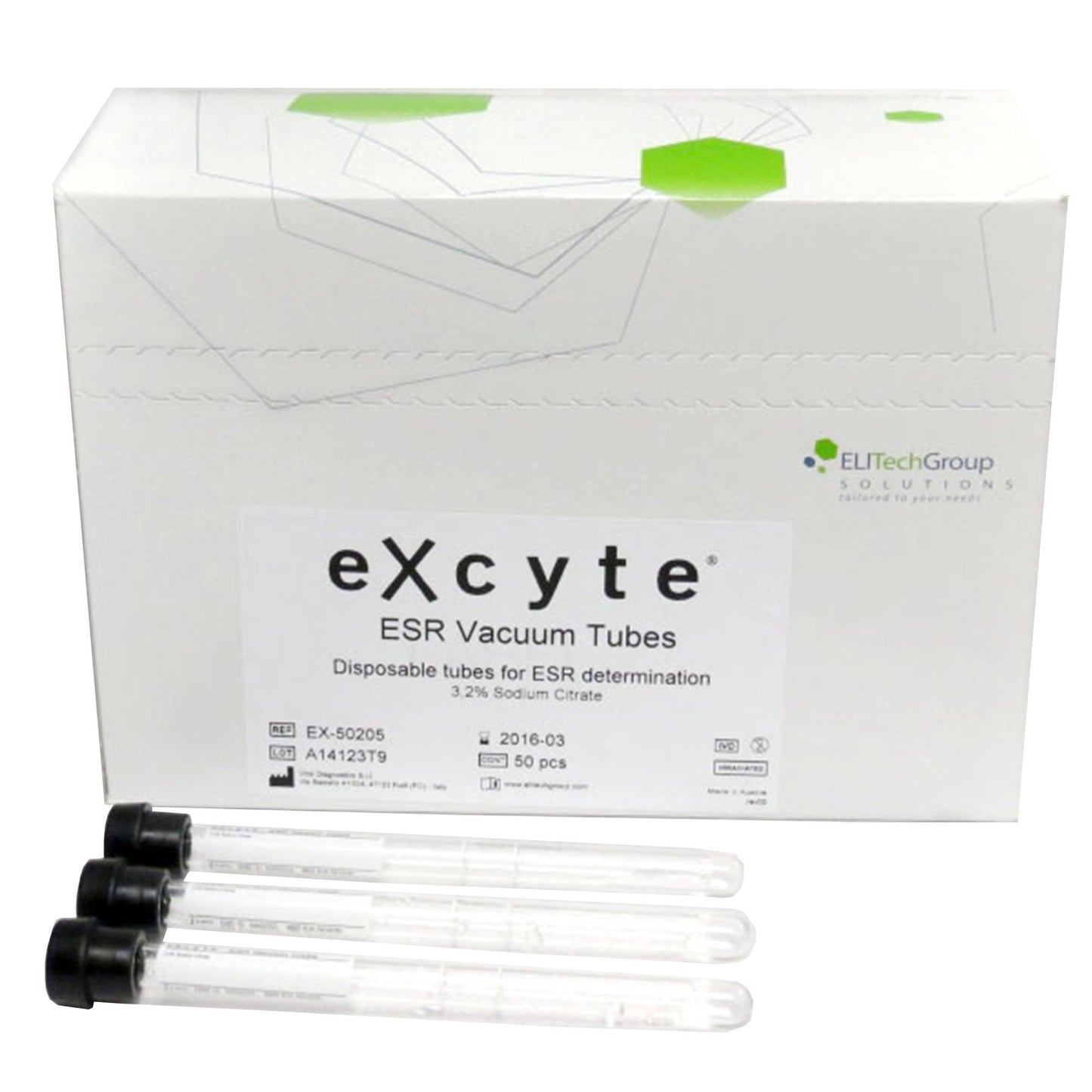 TUBE, BLD COL SODCIT BLK 1ML GLS EXCYTE ESR