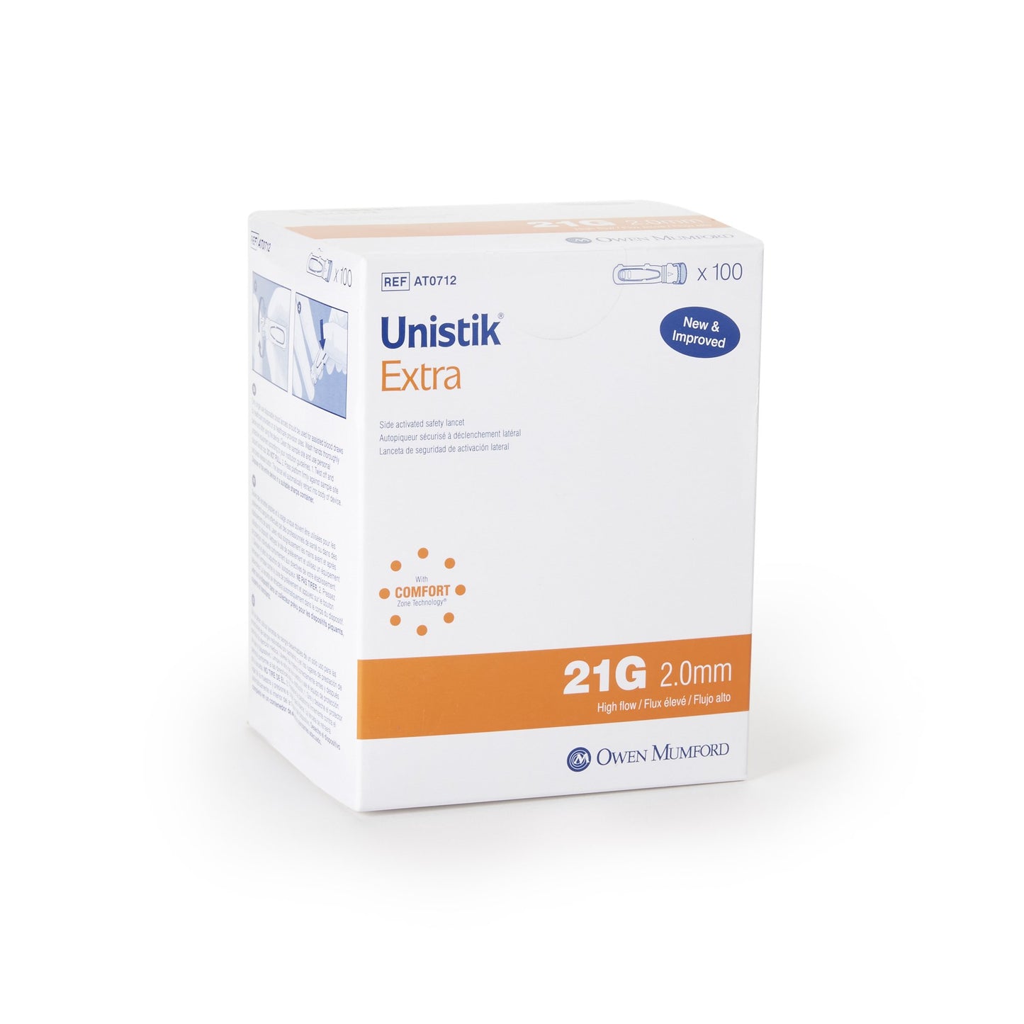LANCET, DEVICE UNISTIK 2EXTRADISP STR 21G 2.0MM