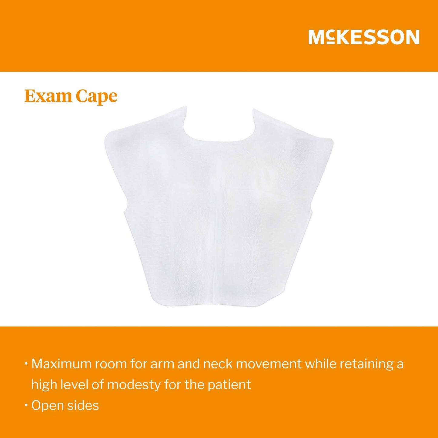 CAPE, EXAM T/P/T PONCHO SIDE OPN WHT 19X22