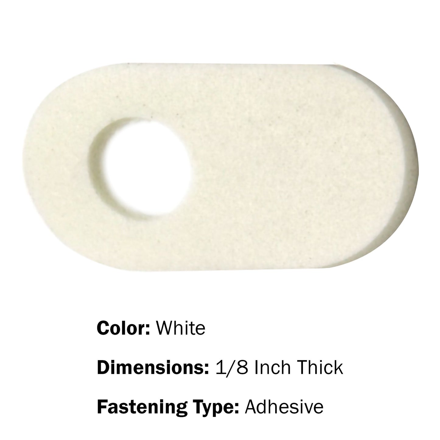 PEDI-PAD, FELT ADH WHT #101-NAARROW 1/8"