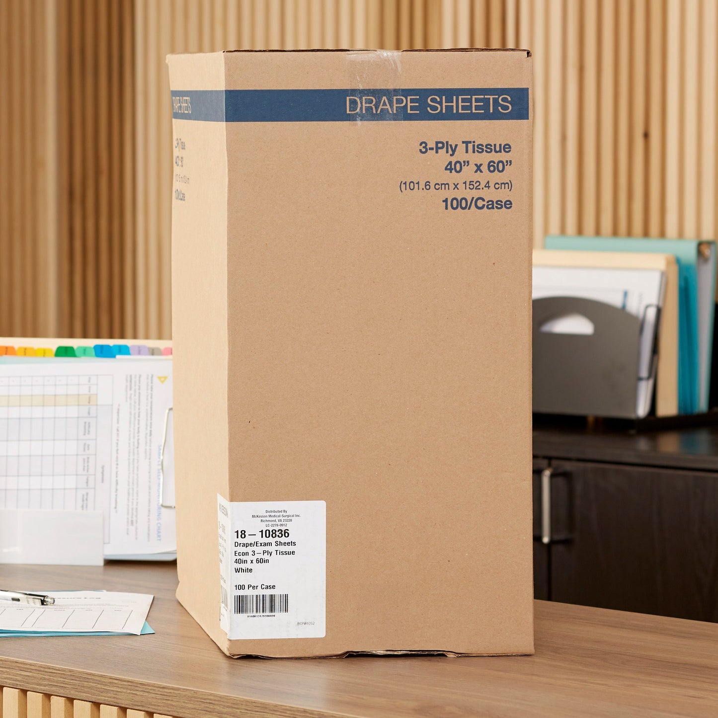 SHEET, DRAPE 3PLY ECON WHT 40X60