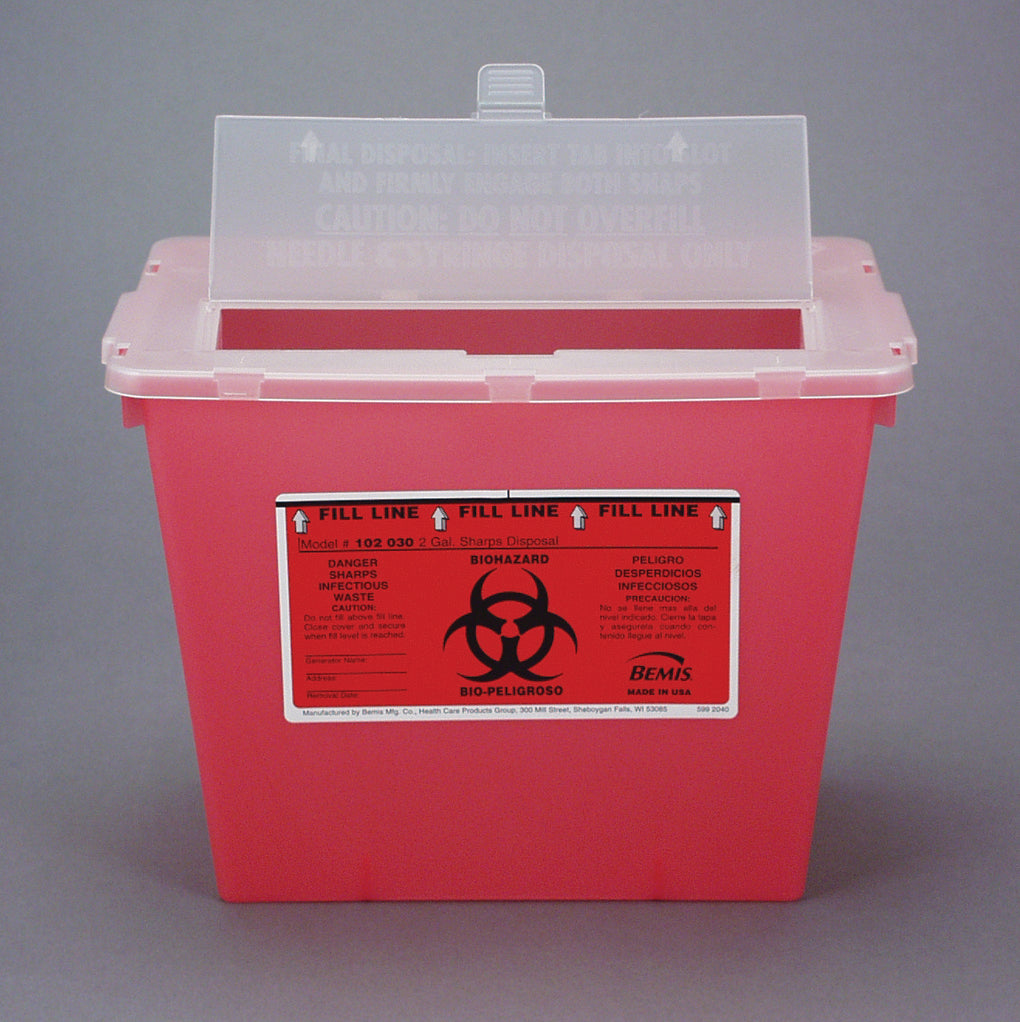 CONTAINER, SHARPS RED 2GL