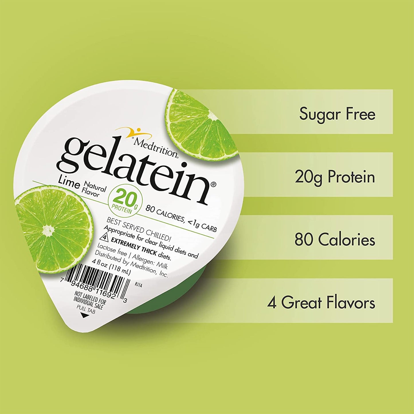 GELATEIN, PROSOURCE HIGH PROTEIN LIME 4OZ