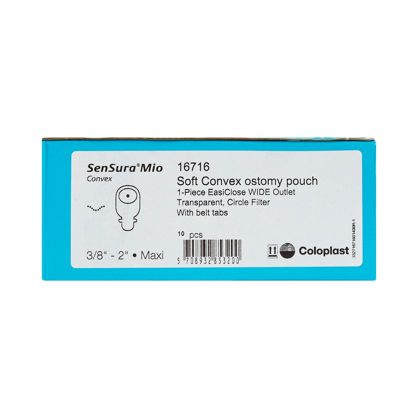 POUCH, OST CONVEX SENSURA 1PCTRANS 3/8"X2"