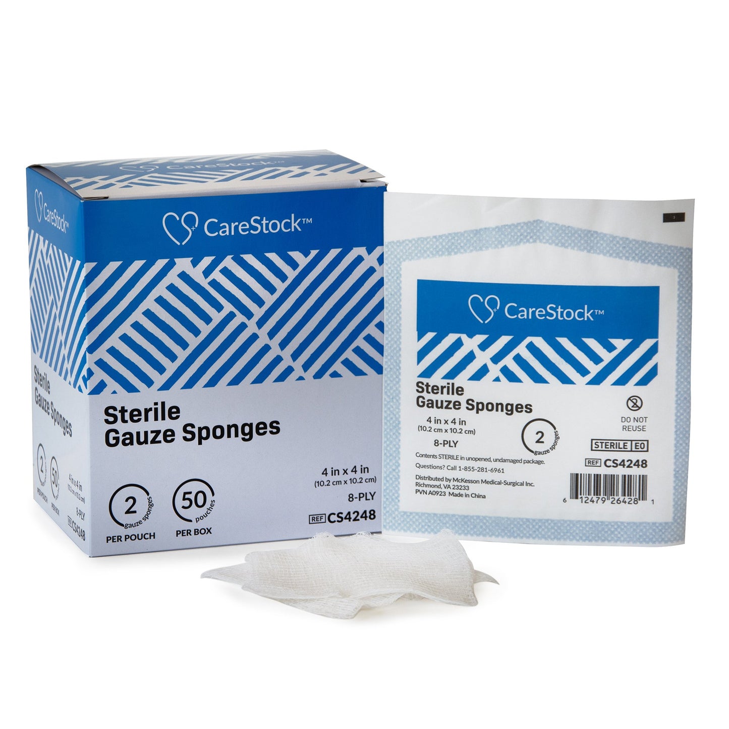 GAUZE, PERF 8PLY LF STR 4X4"