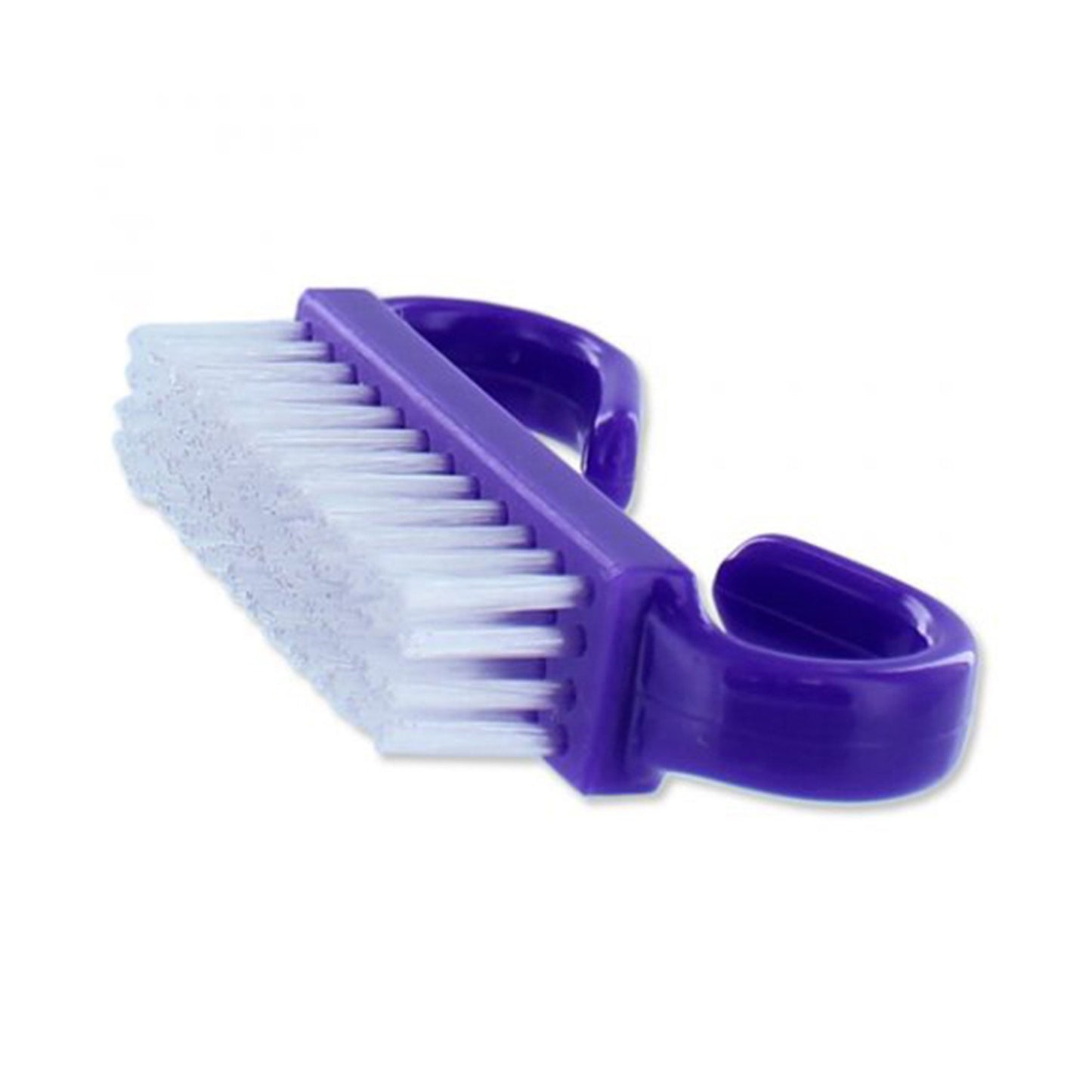 BRUSH, NAIL NYLON BRISTLE PURP/WHT