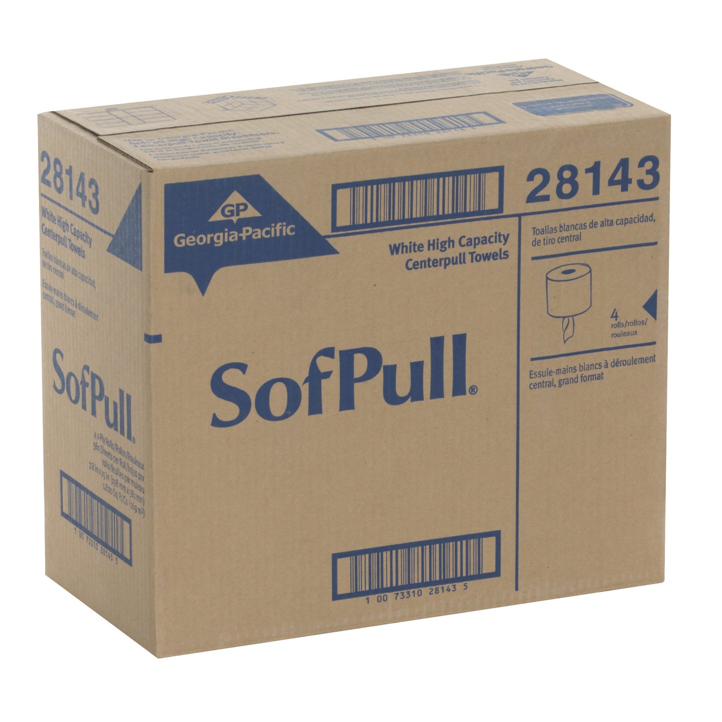 TOWEL, PAPER SOFTPULL LG WHT 1PLY