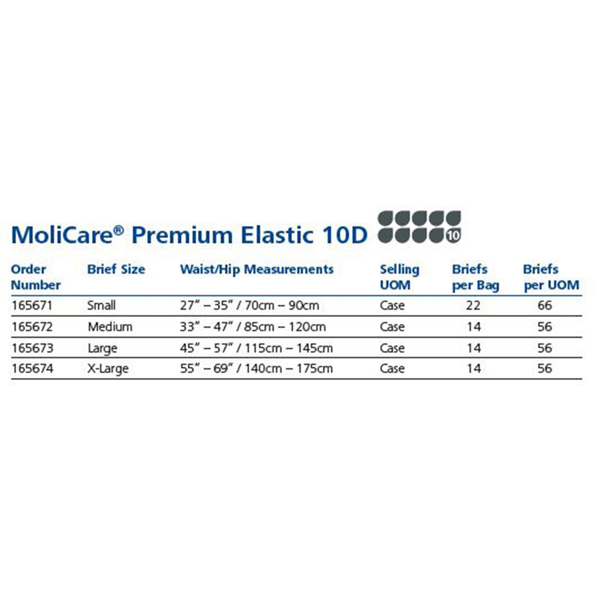 BRIEF, MOLICARE PREMIUM ELASTIC 10D XLG