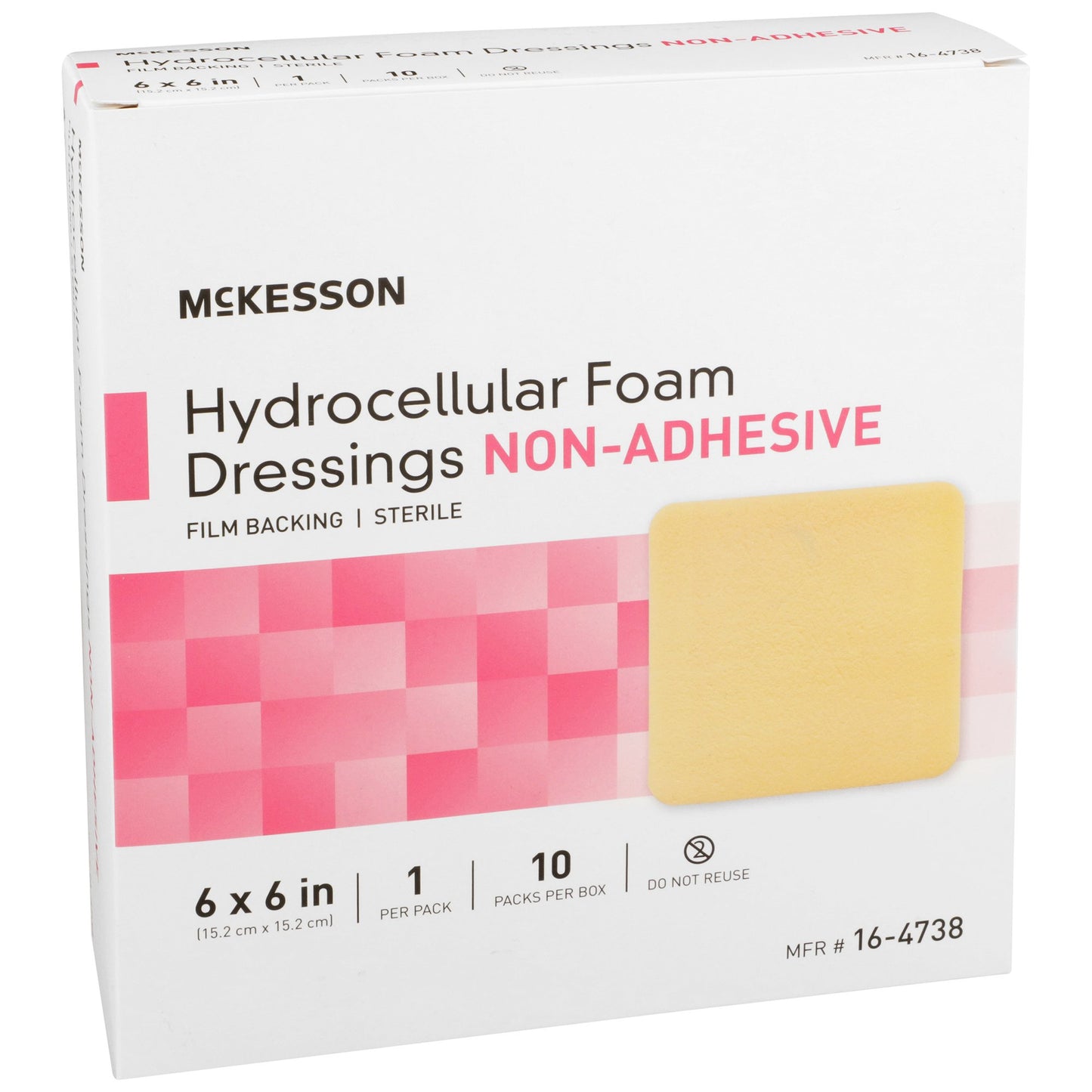 DRESSING, HYDROCELLULAR FM N/ADH W/FILM BCK 6"X6"