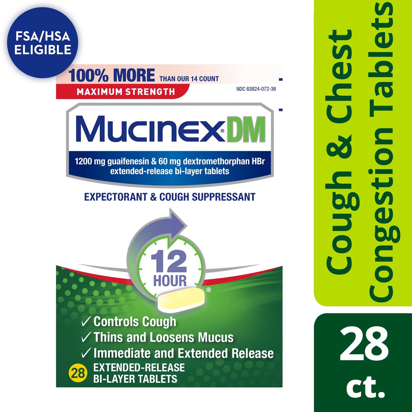 MUCINEX DM, TAB MAX/STR 1200-60MG