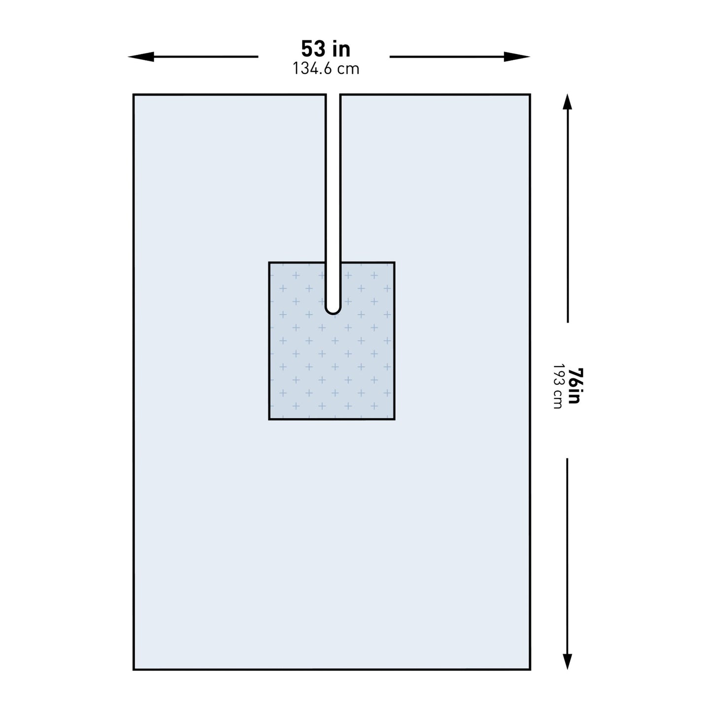 DRAPE, SURGICAL ORTHO W/SPLIT53"X76"