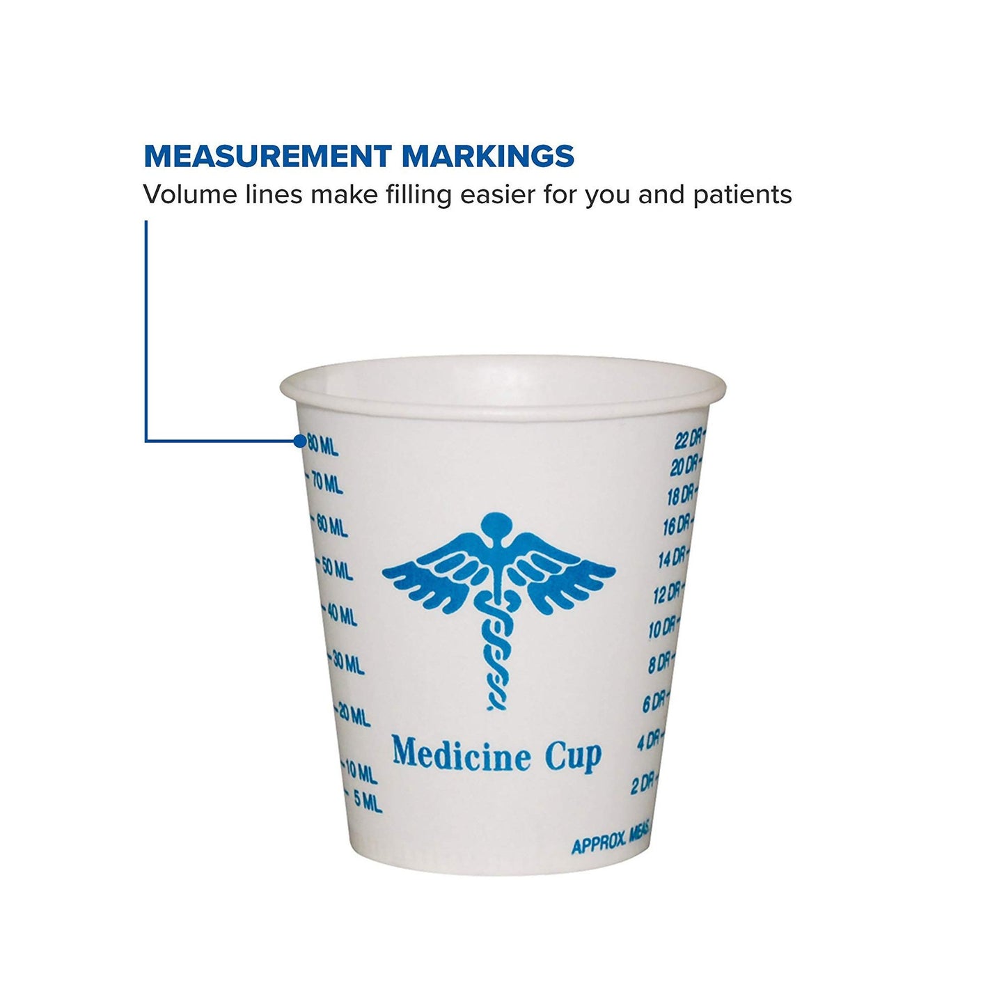 CUP, MEDICINE GRAD WAX COATED3OZ