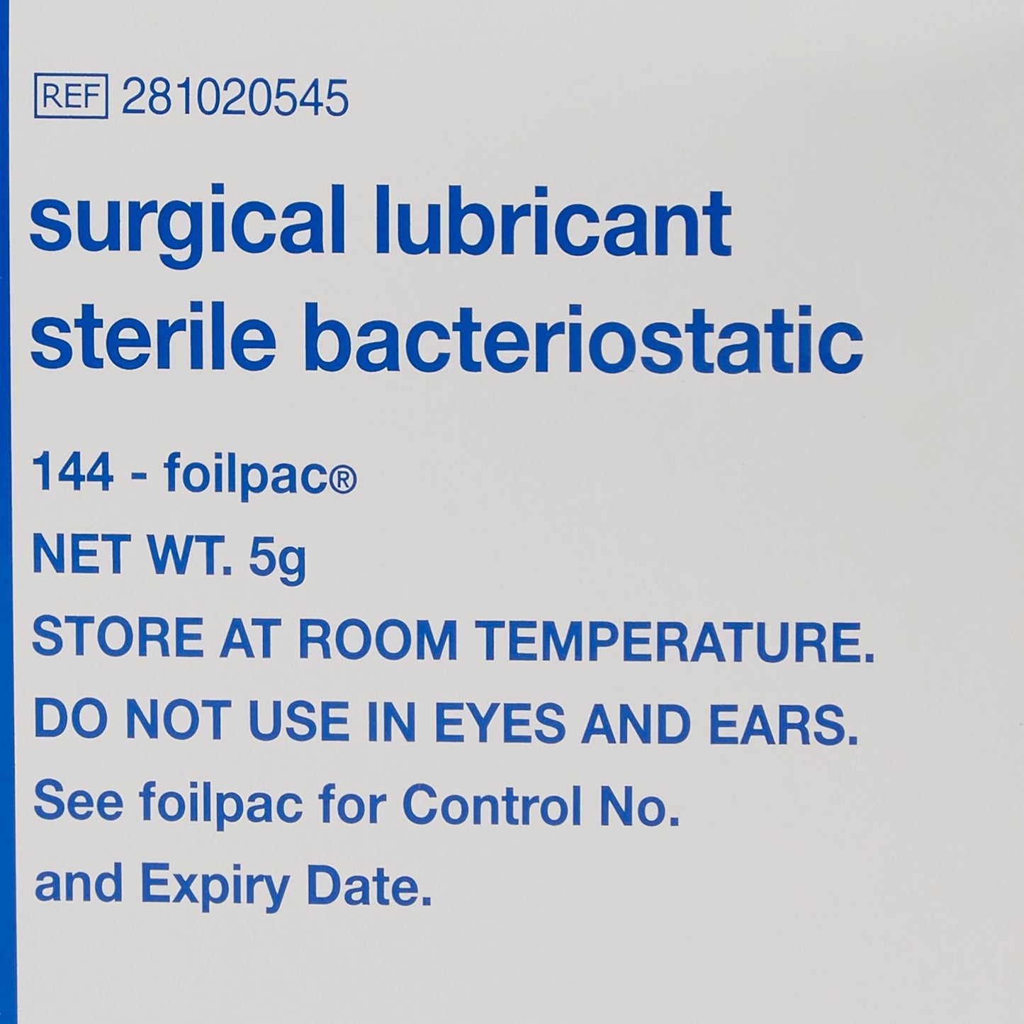 LUBRICATING JELLY, SURGILUBE 5GM FOIL PK