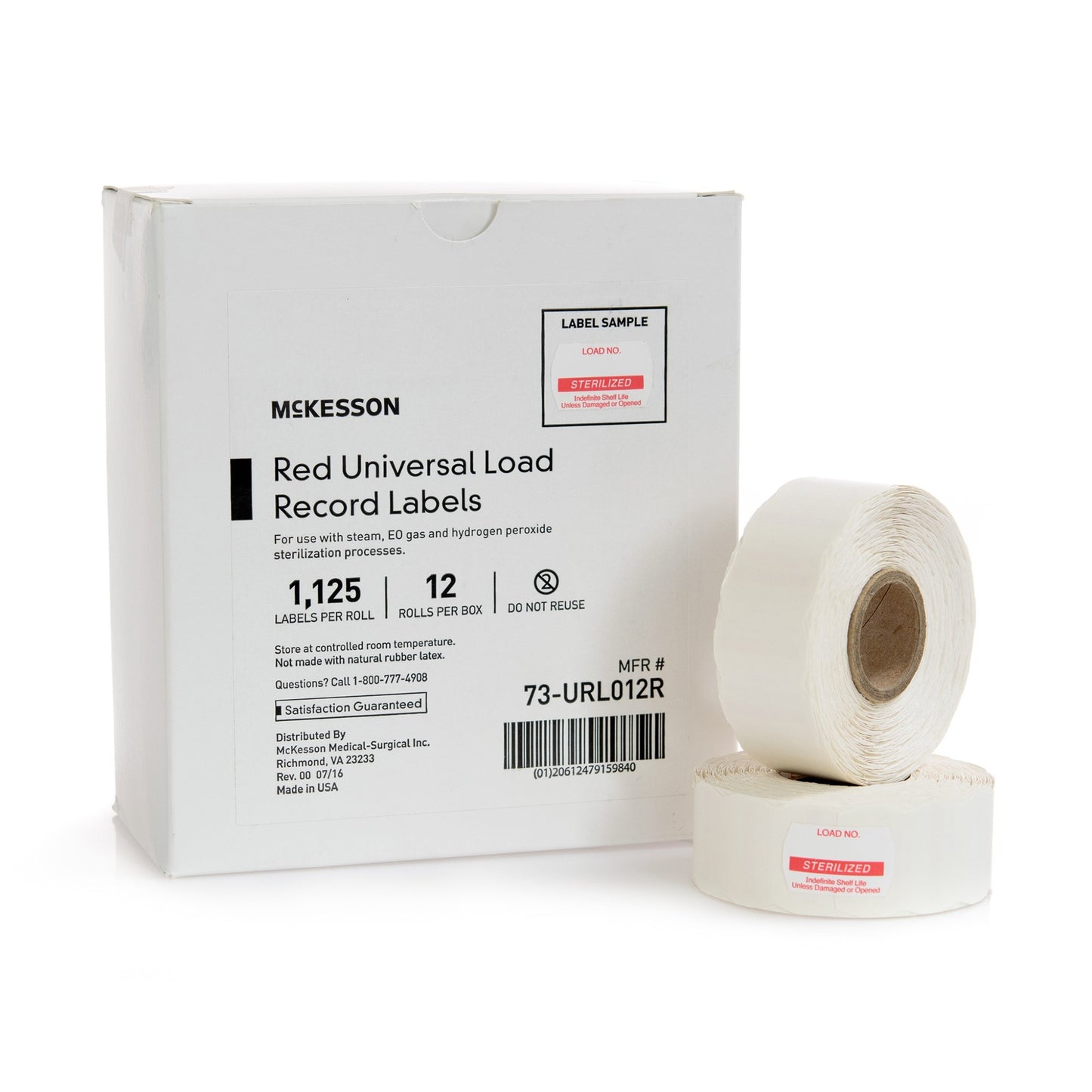 LABEL, LOAD RECORD RED STERILIZED UNIV LOAD