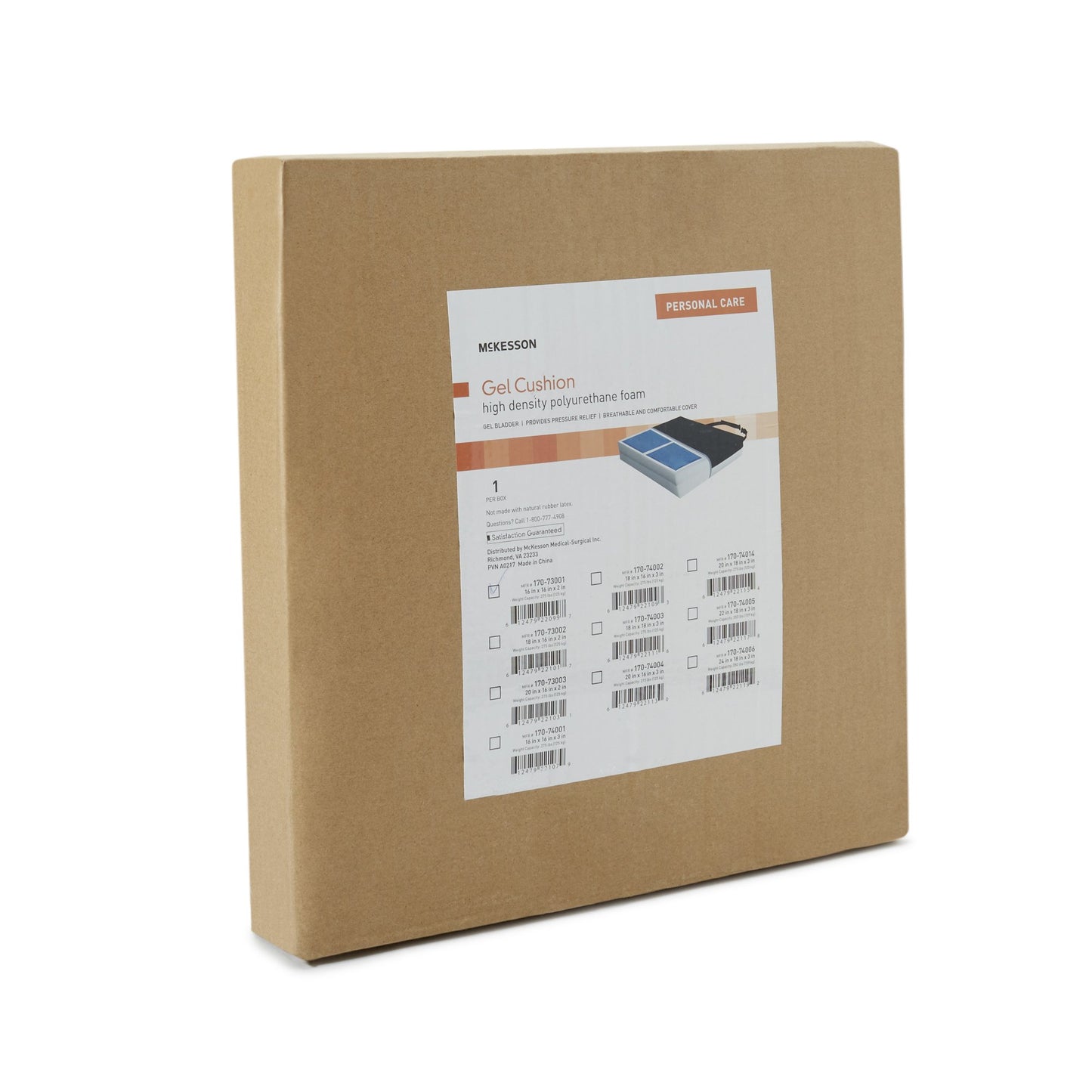 CUSHION, SEAT PROTEKT GEL 16"X16"X2"
