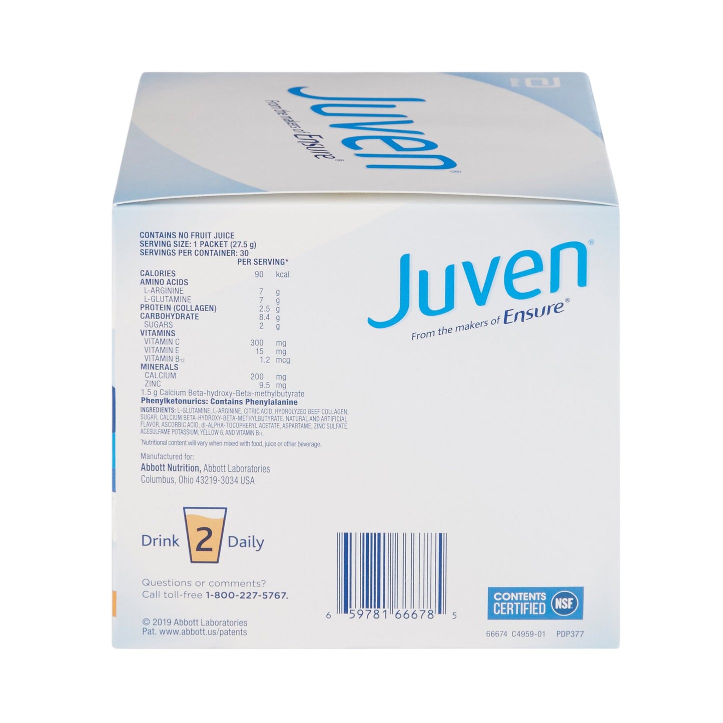 JUVEN, PDR ORG 0.97OZ PKT