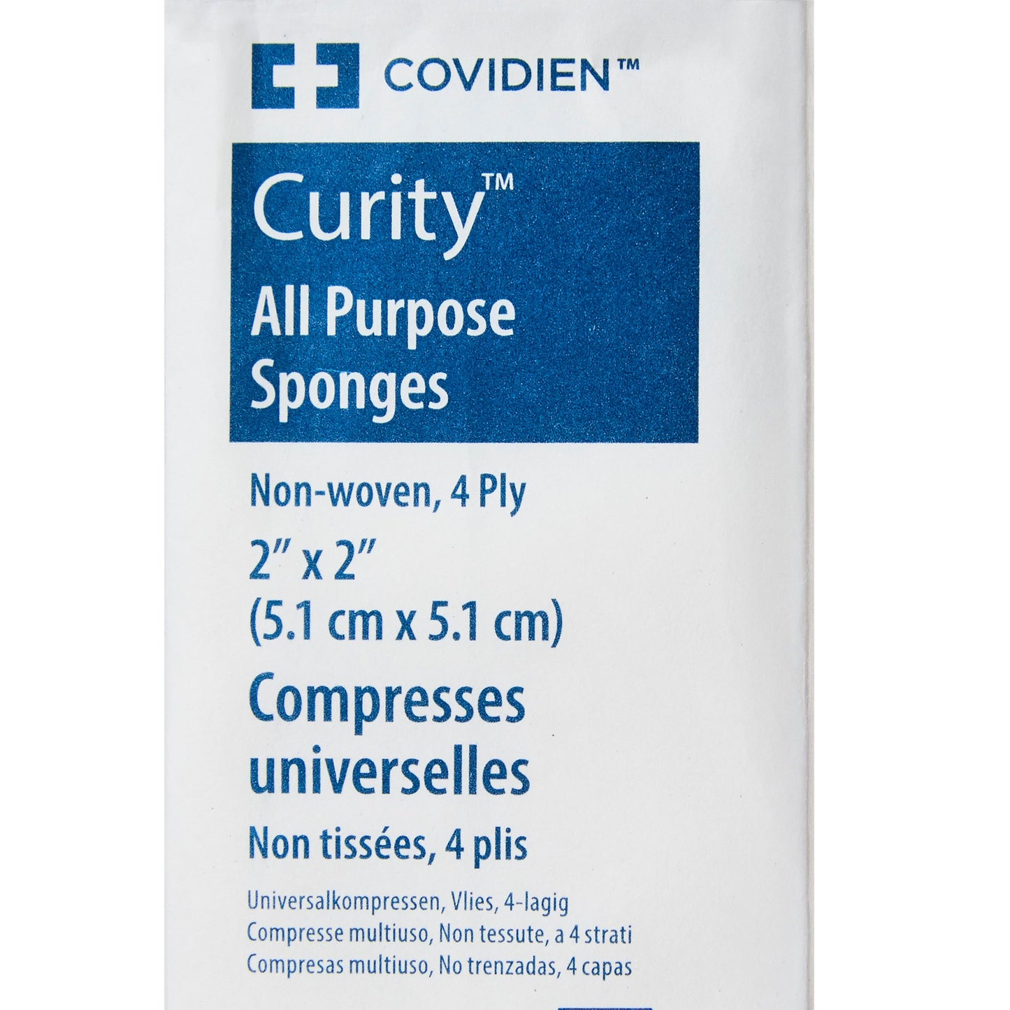 SPONGE, GAUZE CURITY 4PLY 2"X2"