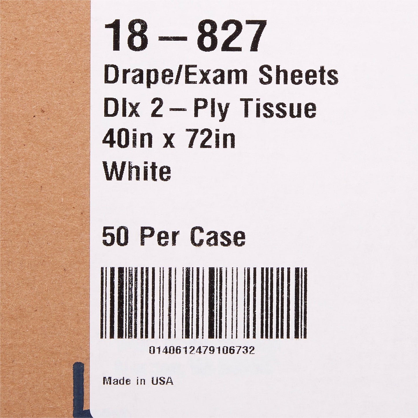 SHEET, DRAPE 2PLY WHT 40X72