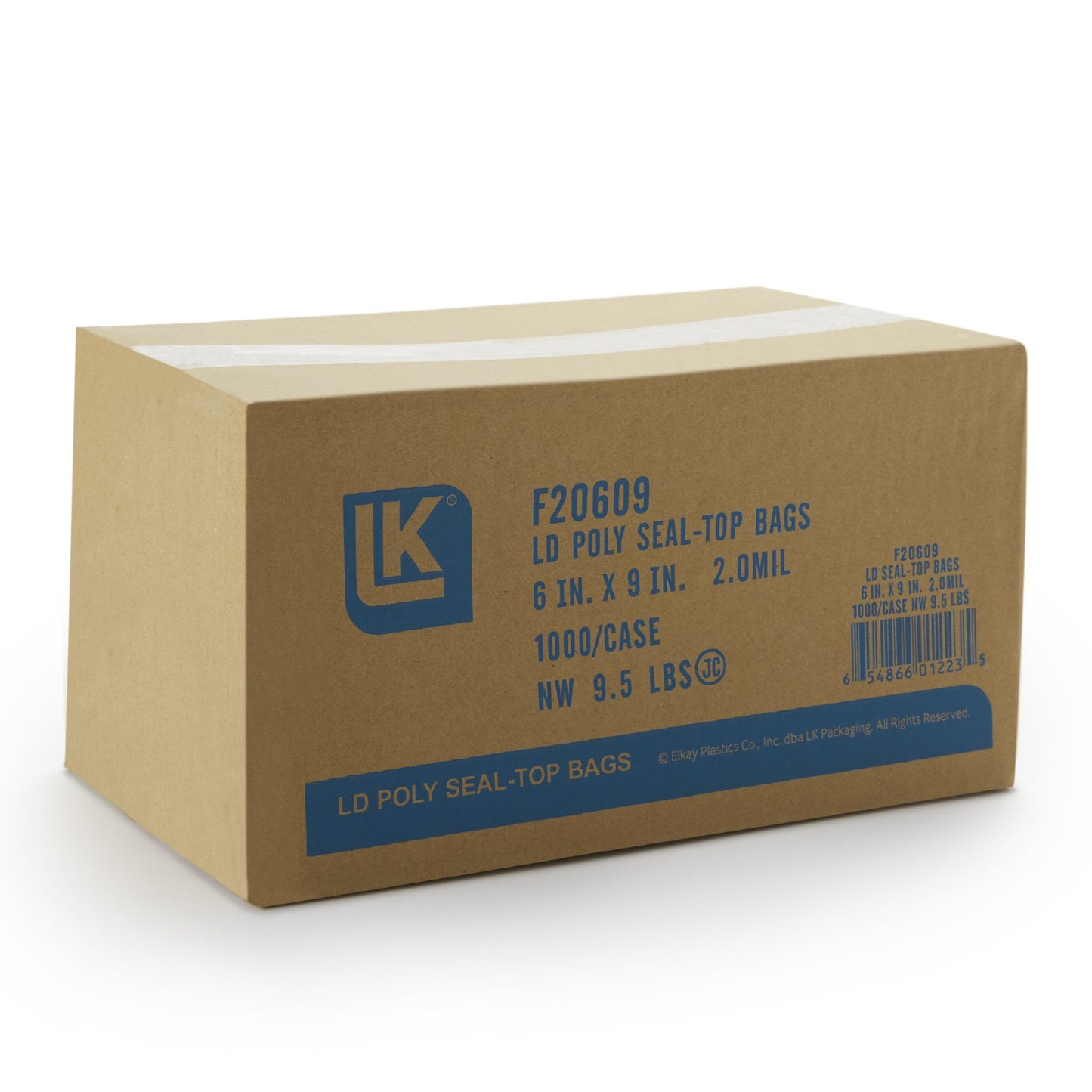BAG, ZIPLOCK 2ML 6"X9"