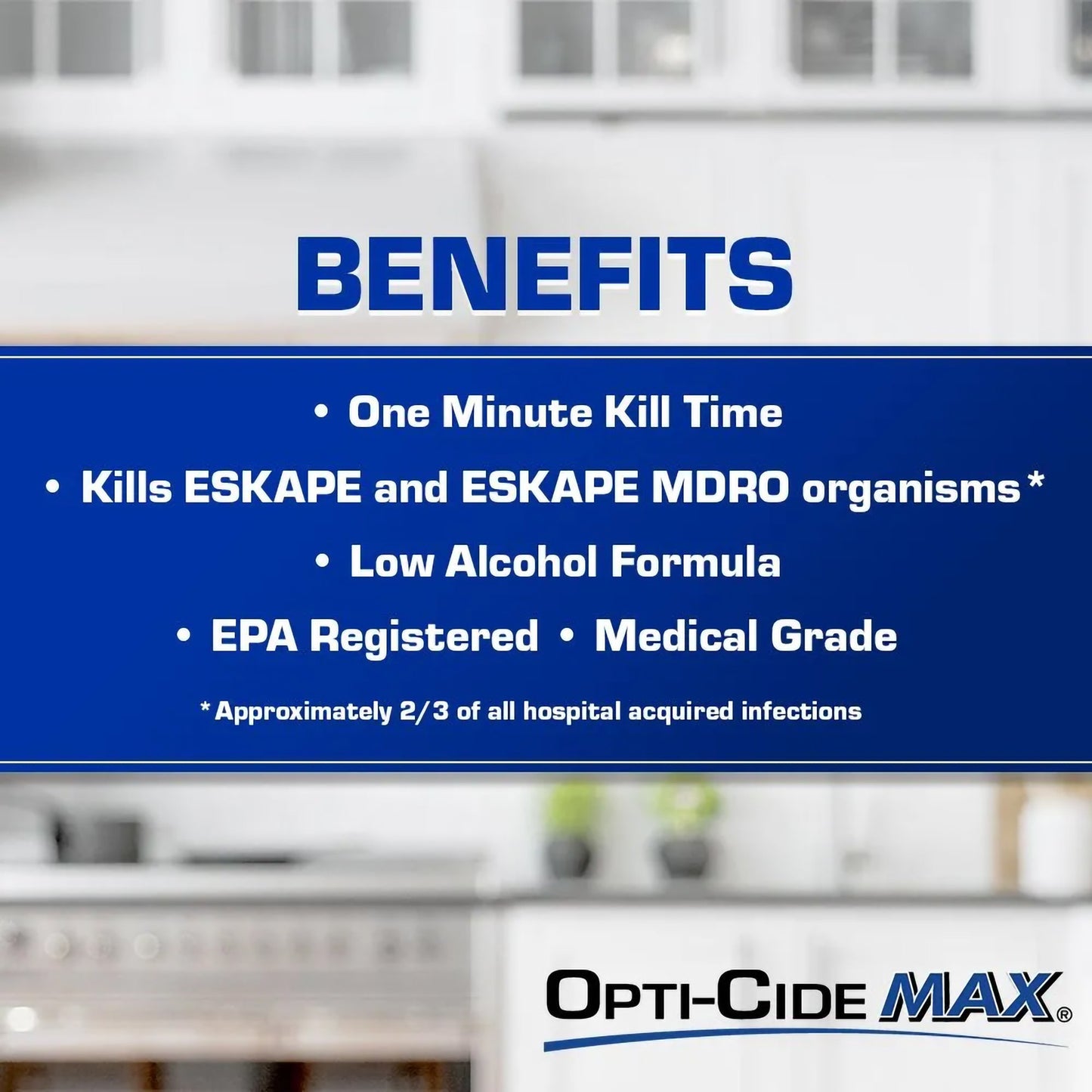 WIPE, DISINFECTANT OPTI-CIDE MAX 6"X6 3/4"