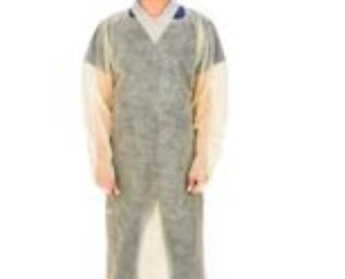 GOWN, ISO UNIV W/THUMBHOOKS YLW