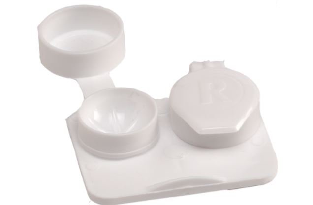CASE, LENS CONTACT FLIP TOP WHT