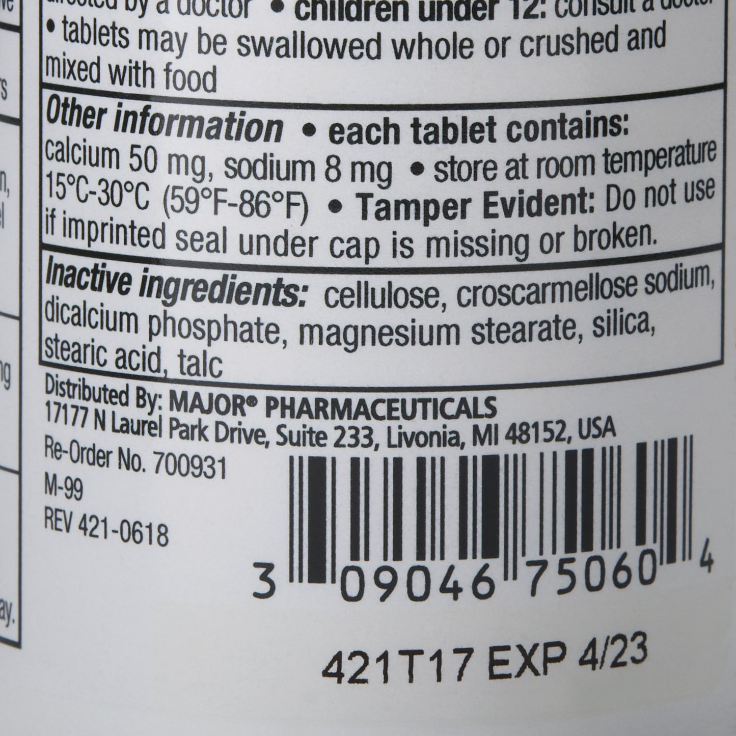 DOK, TAB 100MG DOCUSATE SODIUM