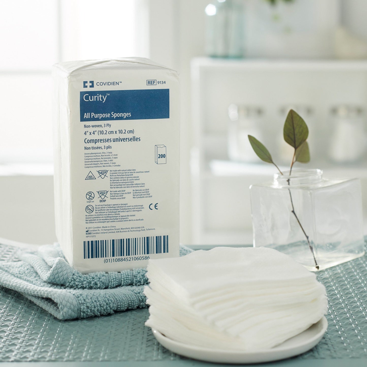 SPONGE, GAUZE CURITY 3PLY 4"X4"