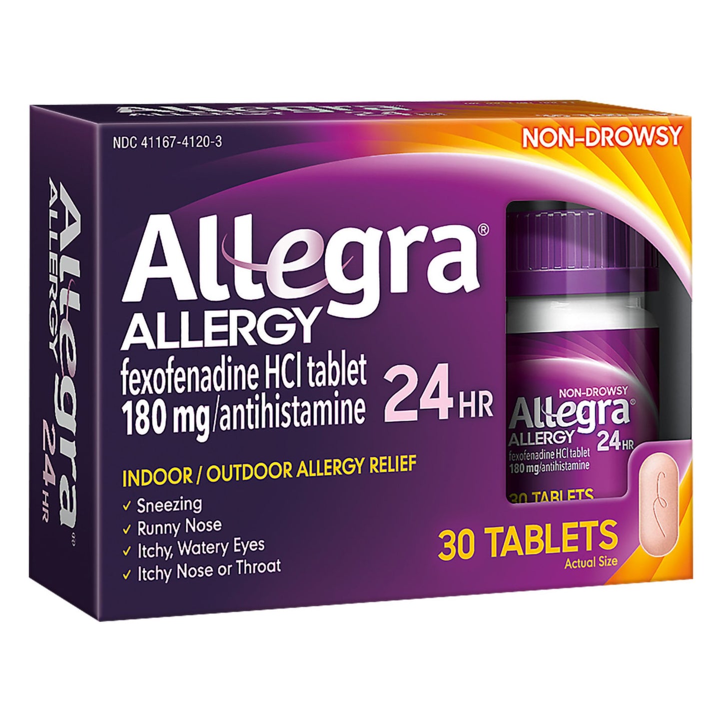 ALLEGRA 24HR, TAB 180MG ADLT