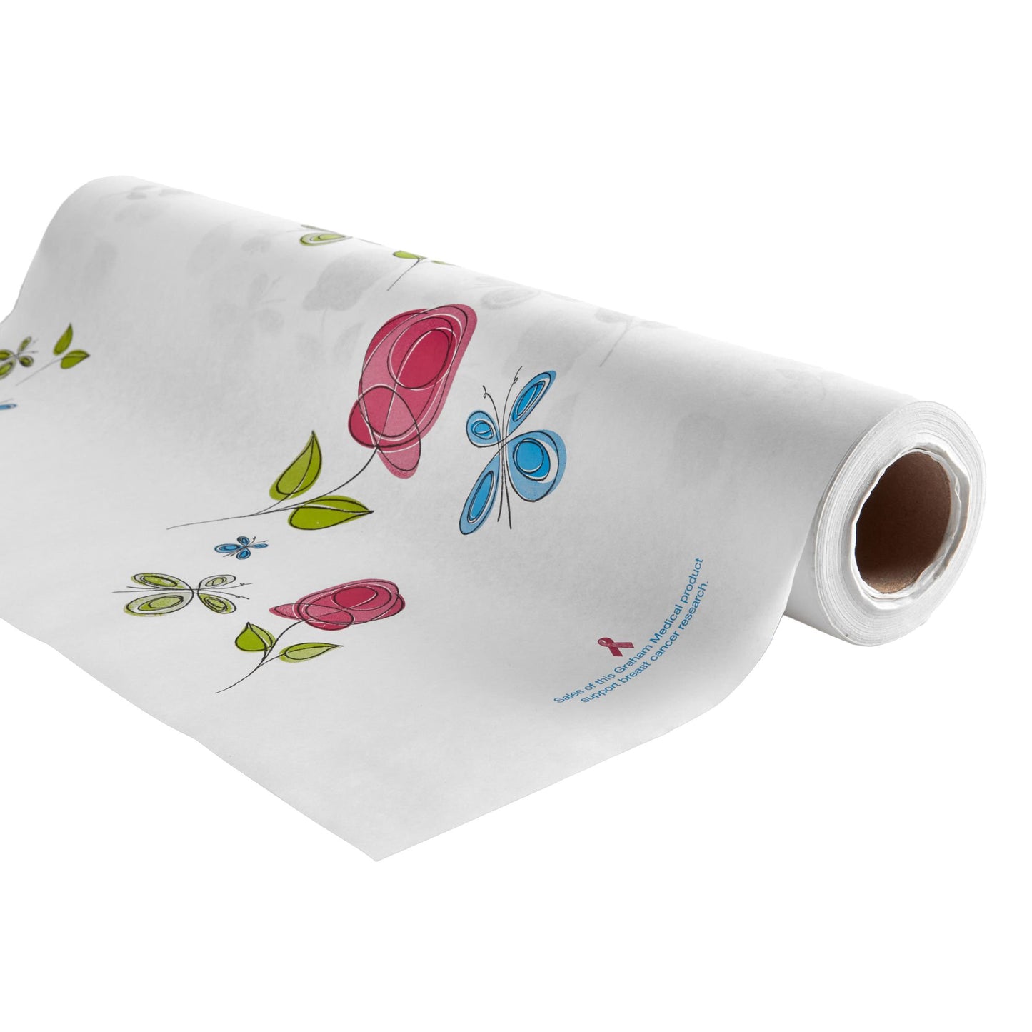 PAPER, TABLE EXAM CREPE ROSE GARDEN 21"X125'