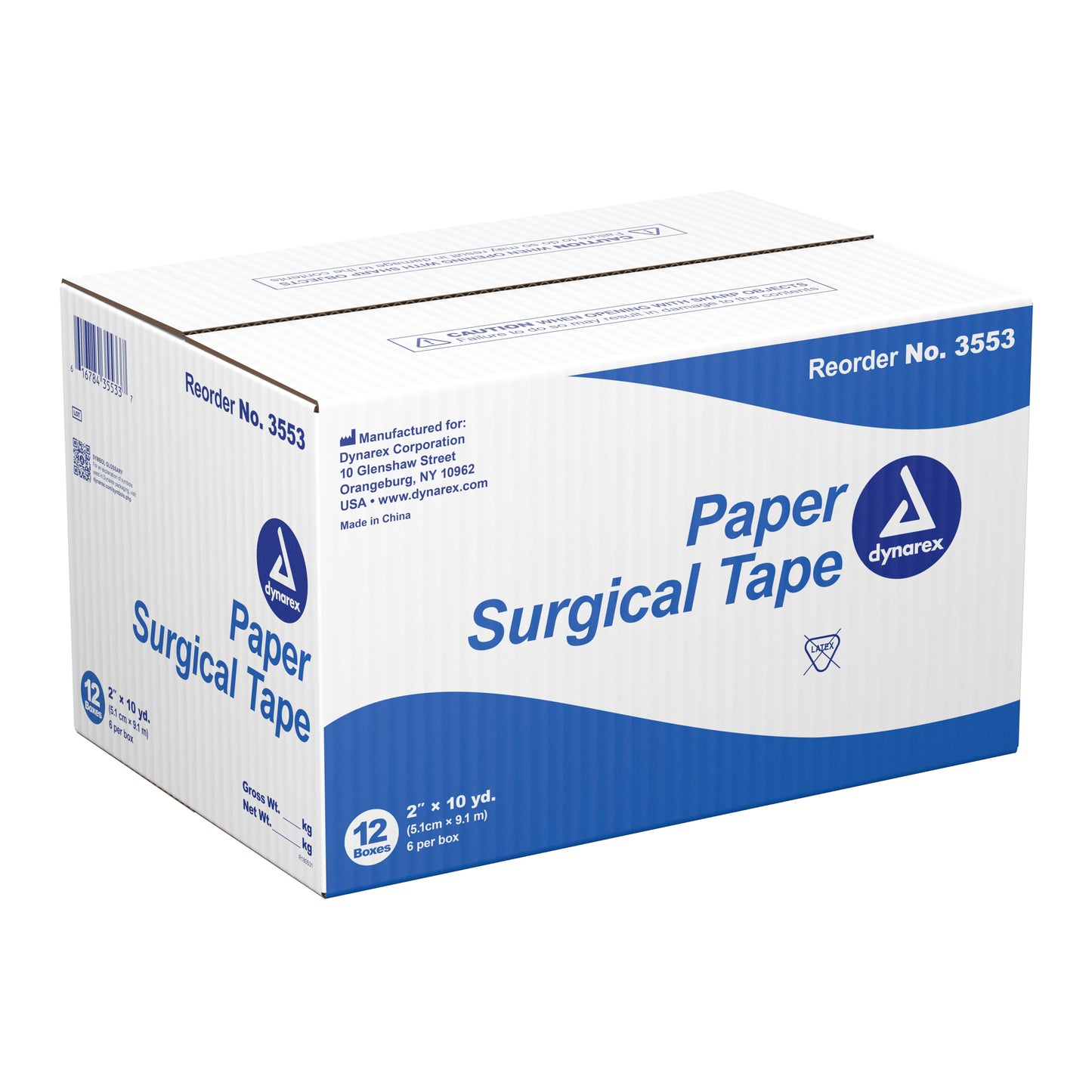 TAPE, SURGICAL PAPER 2"X10YDS6/BX 12BX/CS) DYNREX