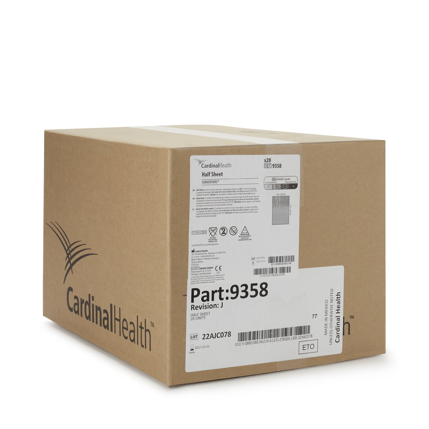 SHEET, DRAPE FAN FOLD HALF 40"X57"