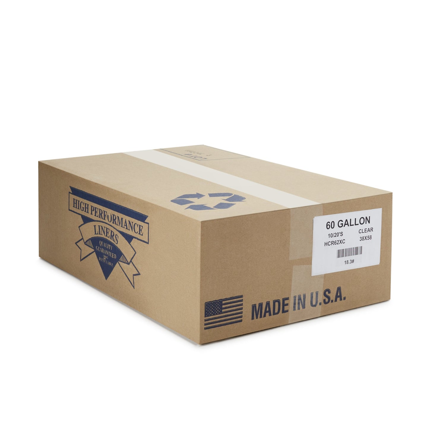 LINER, TRASH CLR 38X58 17MIC