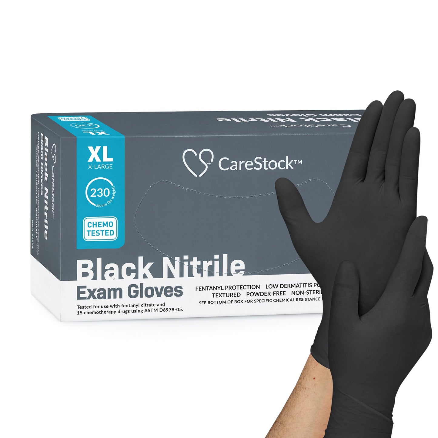 GLOVE, EXAM NTRL XL N/S CHEMOLDC BLK