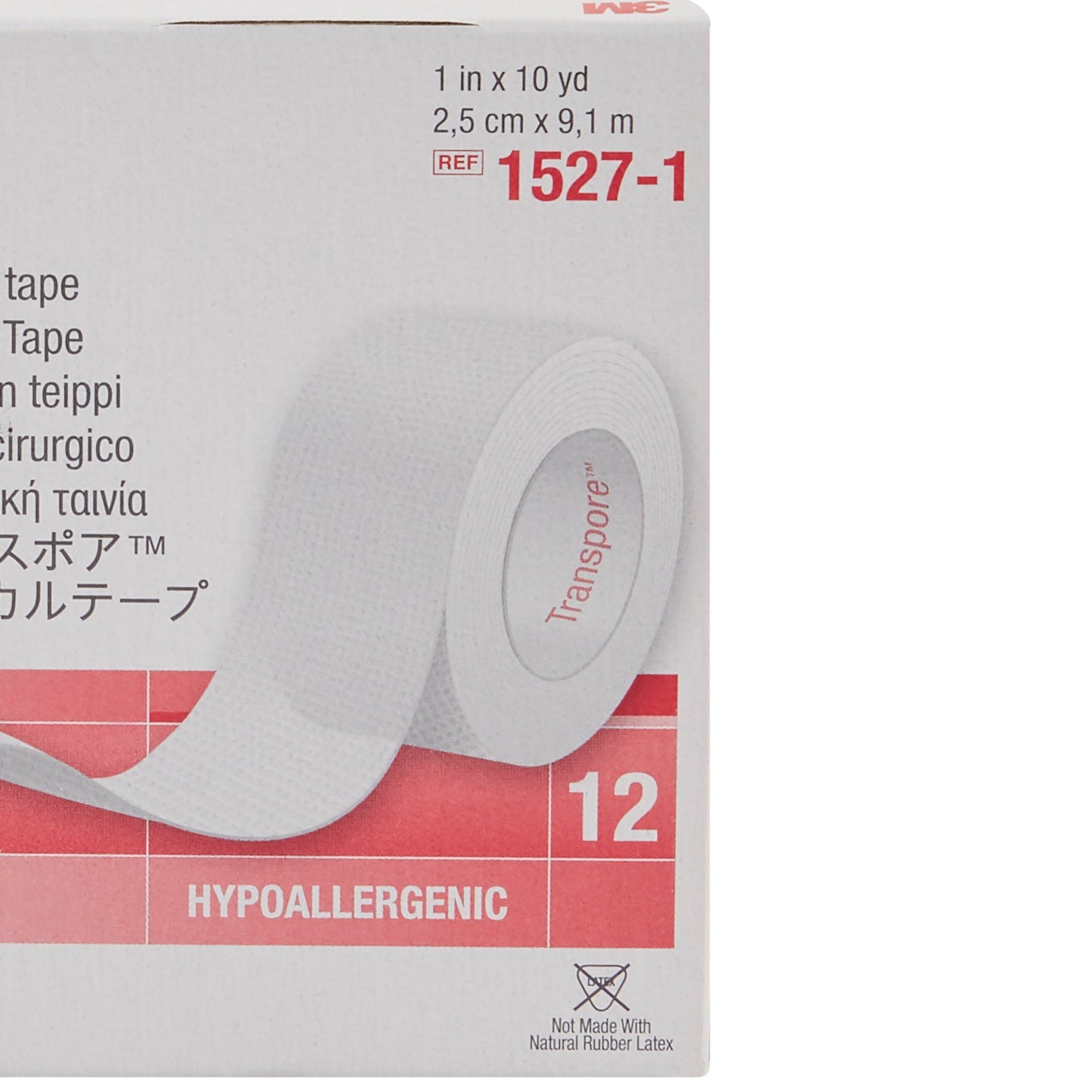 TAPE, ADHSV TRANSPORE 1"X10YDS