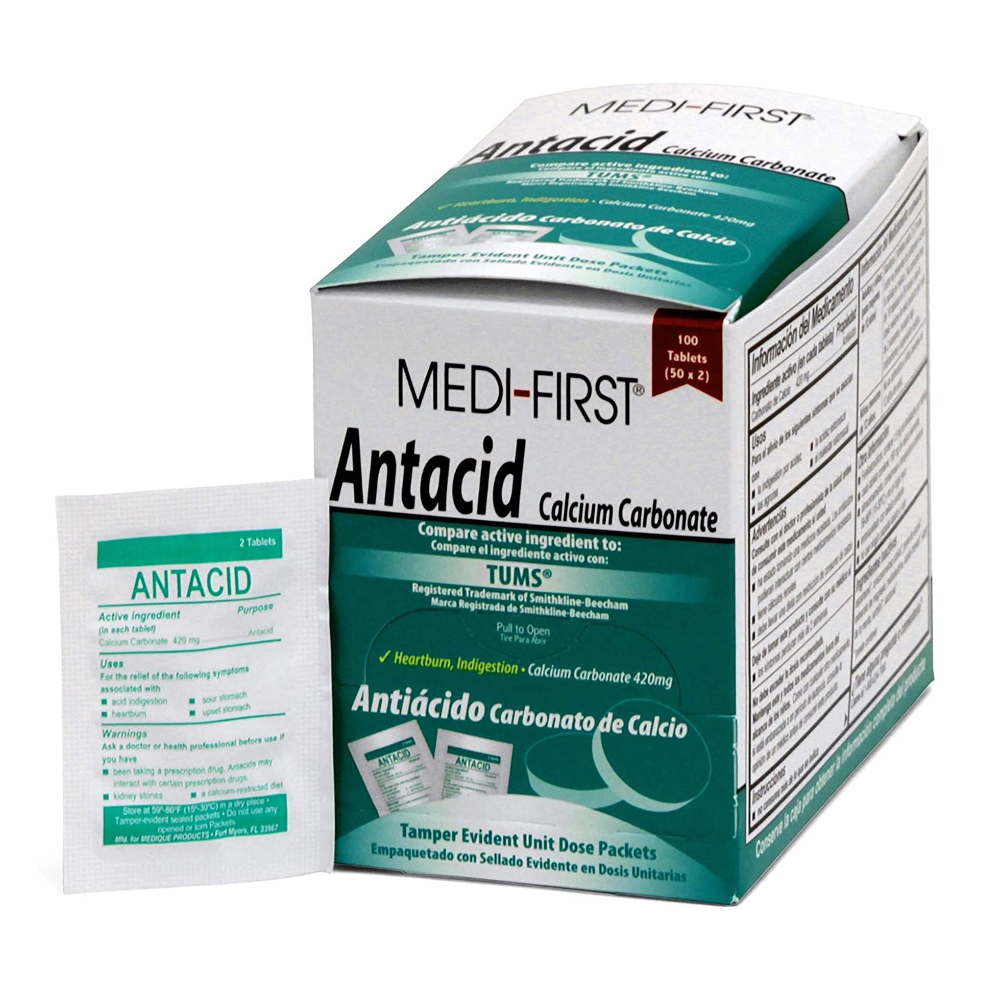 MEDI-FIRST ANTACID, TAB 420MG