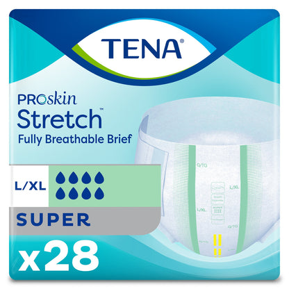 BRIEF, TENA SUPER STRCH LG/XLG
