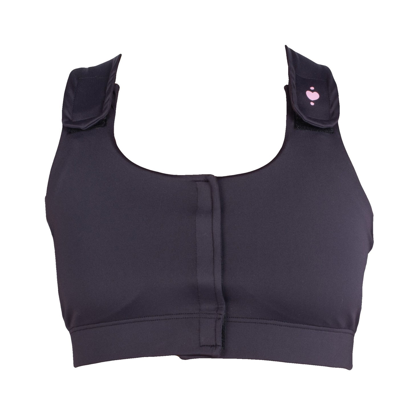 BRA, PST-OP SERENA W/PCKT PUFFADJ STRAP BLK QUEEN