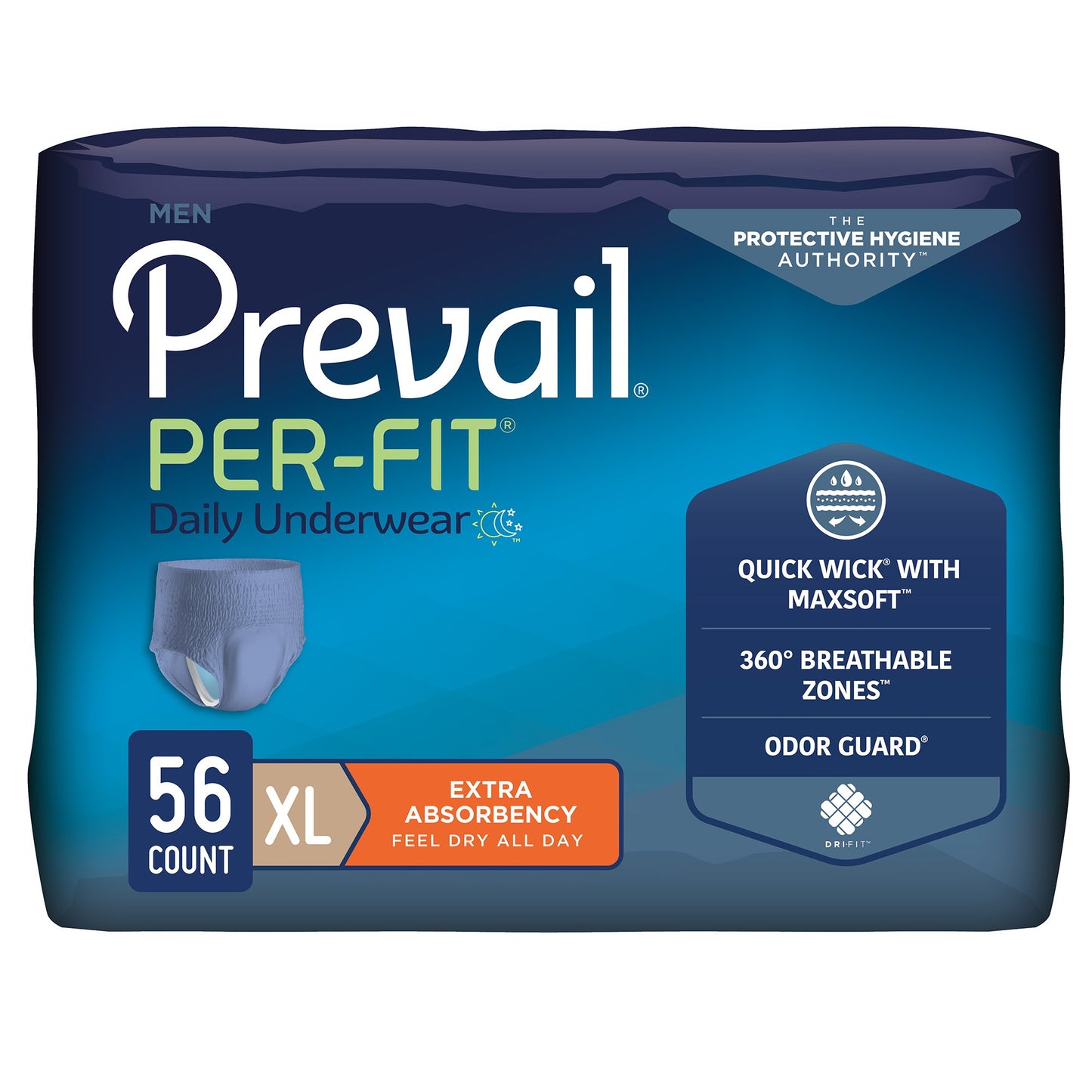 UNDERWEAR, PREVAIL PER-FIT MEN58"-68"
