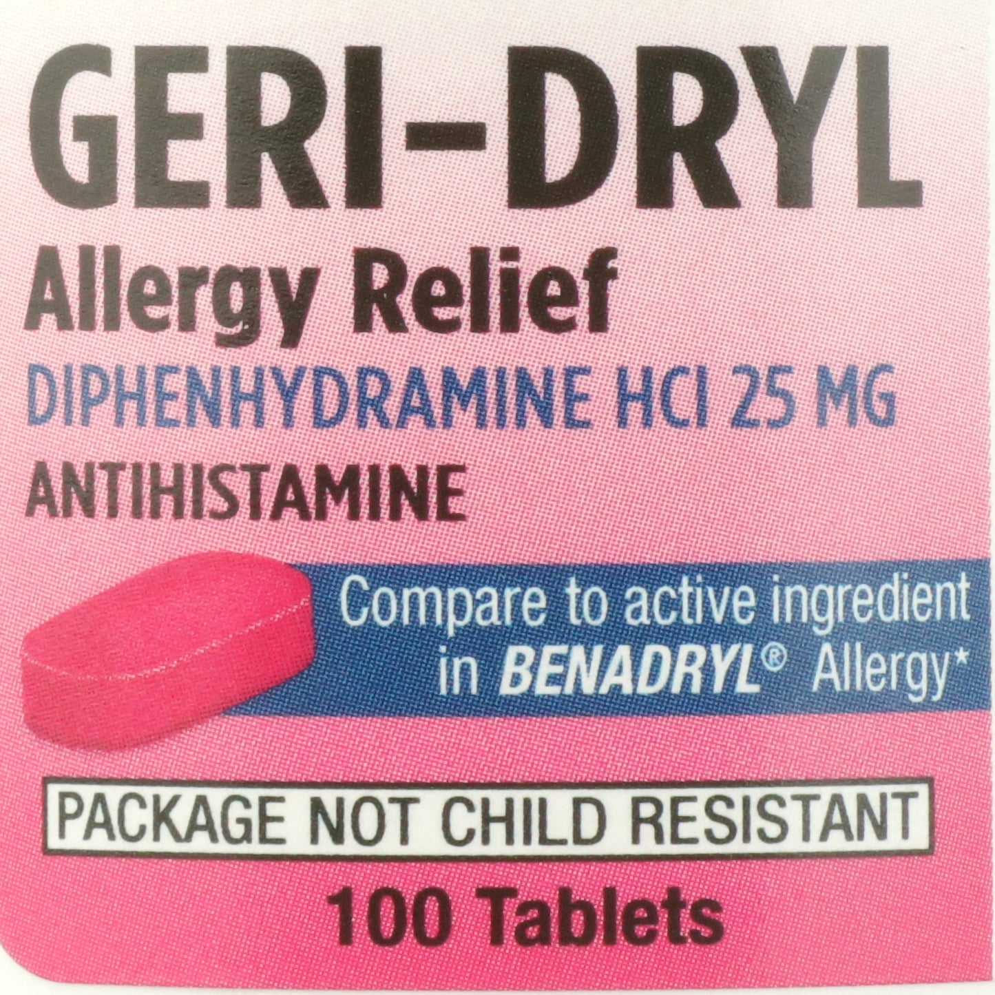 DIPHENHYDRAMINE, TAB 25MG